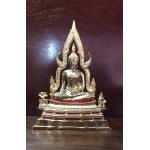 พระพุทธชินราชขนาดหน้าตัก 5 นิ้ว พิมพ์ใหญ่ฐาน 2 ชั้น เนื้อทองเหลืองขัดมัน รหัส226