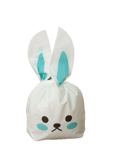 ถุงหูกระต่าย สีเขียว 50 ใบ/ห่อ (Size : 13.5*22+6 cm.)