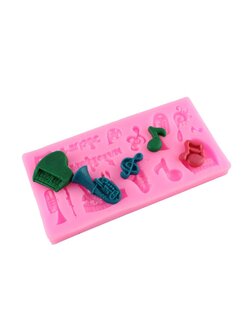 แม่พิมพ์ ซิลิโคน สำหรับทำฟองดองท์ กัมเพส รูปโน้ตเพลง