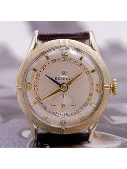 นาฬิกาเก่า BENRUS POINTER DATE ไขลาน