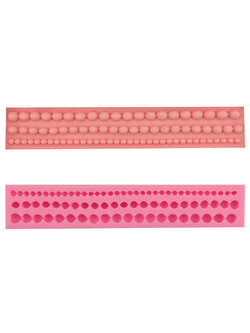 ซิลิโคนสำหรับทำฟองดองท์ กัมเพส รูปสร้อยไข่มุก (กลาง)