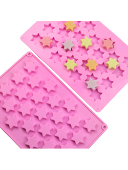 แม่พิมพ์ซิลิโคน พิมพ์สบู่ พิมพ์วุ้น พิมพ์ขนม รูปดาว 25 ช่อง(สีม่วง)