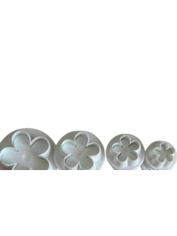 ที่พิมพ์ลายฟองดองท์ พิมพ์กดคุกกี้ รูปดอกไม้ 4 ชิ้น