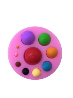 แม่พิมพ์ ซิลิโคน สำหรับทำฟองดองท์ กัมเพส รูปครึ่งวงกลม 10 ช่อง