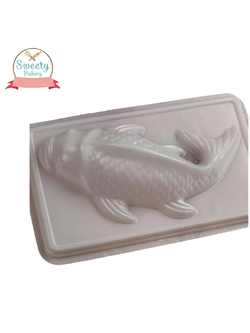แม่พิมพ์พลาสติกขุ่น พิมพ์ขนม พิมพ์วุ้น รูปปลาคาร์ฟ (กลาง)