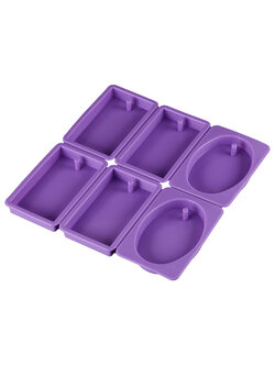 โมล(Mold) แม่พิมพ์ซิลิโคน ทำวุ้น ขนม สบู่ งานdiy รูปวงกลม และสี่เหลี่ยม 6 ช่อง (100 G.)