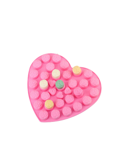 แม่พิมพ์ซิลิโคน พิมพ์สบู่ พิมพ์วุ้น พิมพ์ขนม รูปกุหลาบ 30 ช่อง