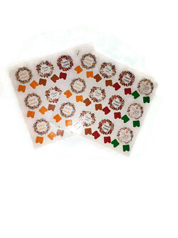 สติ๊กเกอร์ติดปากถุง รูป Thank You 12 ดวง/แผ่น