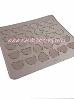 แผ่นซิโคน มาการองรูปหมี เพนกวิน หัวใจ 30 ช่อง