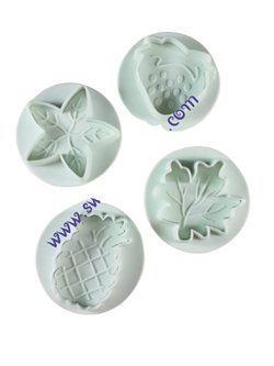 ที่พิมพ์ลายฟองดองท์ พิมพ์กดคุกกี้ ลายผลไม้ 4 ชิ้น/แพ็ค