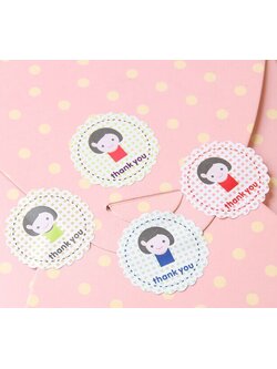 สติ๊กเกอร์ติดปากถุง Thank you 12 ดวง/แผ่น