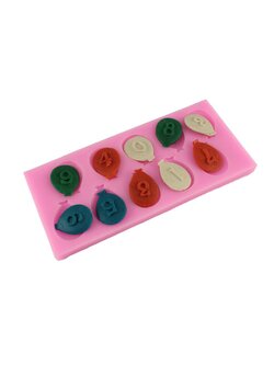 แม่พิมพ์ ซิลิโคน สำหรับทำฟองดองท์ กัมเพส รูป 0-9