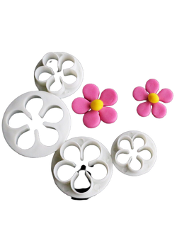 ที่พิมพ์ลายฟองดองท์ พิมพ์กดคุกกี้ Rose 4 ชิ้น