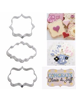 ที่พิมพ์ลายฟองดองท์ พิมพ์กดคุกกี้ 3 ชิ้น/แพ็ค