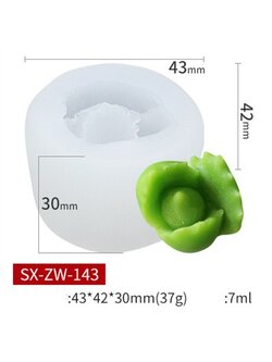โมล(Mold) แม่พิมพ์ซิลิโคน ทำวุ้น ขนม สบู่ งานDiy รูปSucculent (เล็ก) (SX-ZW-143)