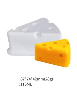 แม่พิมพ์ซิลิโคน พิมพ์สบู่ พิมพ์วุ้น พิมพ์ขนม รูปชีสเค้ก เนยแข็ง (กลาง)