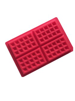 แม่พิมพ์ซิลิโคน พิมพ์สบู่ พิมพ์วุ้น พิมพ์ขนม รูปวาฟเฟิล 4 ช่อง