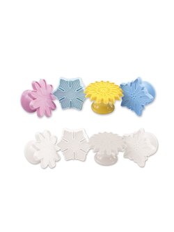 ที่พิมพ์ลายฟองดองท์ พิมพ์กดคุกกี้ ลายดอกไม้ (ใหญ่) 4 ชิ้น/แพ็ค