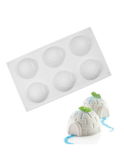 โมล(Mold) แม่พิมพ์ซิลิโคน ทำวุ้น ขนม สบู่ งานdiy ทรงกลม 6 ช่อง (100 G.)