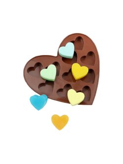 โมล(Mold) แม่พิมพ์ซิลิโคน ทำวุ้น ขนม สบู่ งานdiy รูปหัวใจ 10 ช่อง