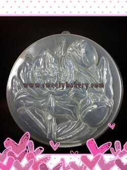 แม่พิมพ์ขนม แม่พิมพ์วุ้น แม่พิมพ์พลาสติก แม่พิมพ์วุ้นปอนด์ ลายดอกไม้ 20 cm. ลายที่ 2010