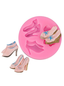 ซิลิโคนสำหรับทำฟองดองท์ กัมเพส รูปรองเท้าส้นสูง