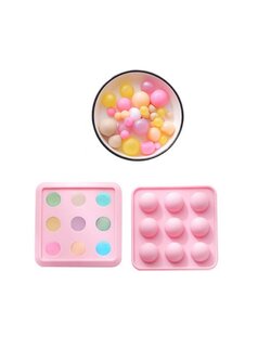 แม่พิมพ์ซิลิโคน พิมพ์สบู่ พิมพ์วุ้น พิมพ์ขนม รูปครึ่งวงกลม 9 ช่อง (size 2 cm.)