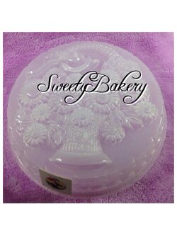 แม่พิมพ์ขนม แม่พิมพ์วุ้น แม่พิมพ์พลาสติก แม่พิมพ์วุ้นปอนด์ ลายกระเช้าดอกไม้ 25 cm. (A3)