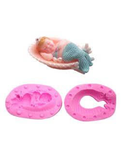 โมล(Mold) แม่พิมพ์ซิลิโคน ทำวุ้น ขนม สบู่ งานdiy รูปนางเงือก (Mermaid)
