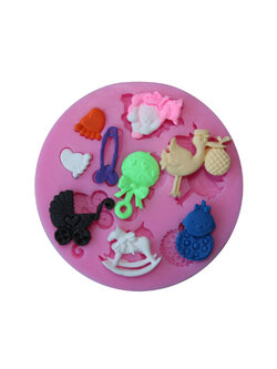 แม่พิมพ์ ซิลิโคน สำหรับทำฟองดองท์ กัมเพส รูปของเล่นเด็ก