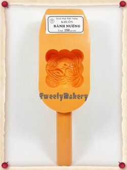 พิมพ์ขนมไหว้พระจันทร์ ขนมเปี๊ยะ ทรงเหลี่ยม แบบด้าม 150 กรัม เบอร์ 2