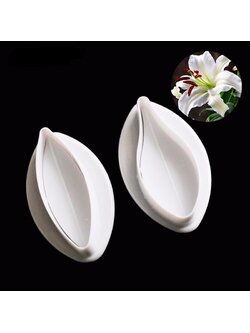 ที่พิมพ์ลายฟองดองท์ พิมพ์กดคุกกี้ รูปดอกลิลลี่ 2 ชิ้น/แพ็ค