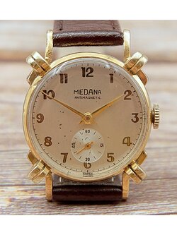 นาฬิกาเก่า MEDANA ไขลานสองเข็มครึ่ง