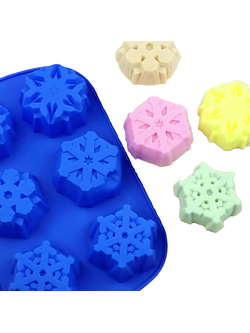 แม่พิมพ์ซิลิโคน พิมพ์สบู่ พิมพ์วุ้น พิมพ์ขนม รูปดอกไม้ 6 ช่อง