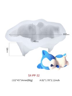 โมล(Mold) แม่พิมพ์ซิลิโคน ทำวุ้น ขนม สบู่ งานdiy รูปสุนัขจิ้งจอก 4 นิ้ว