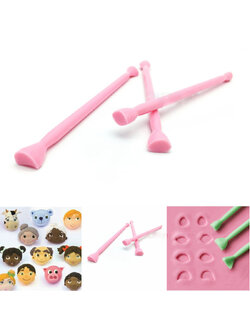 อุปกรณ์ตกแต่งฟองดองท์ (Gum Paste Tool Set) ตกแต่งตา 3 ชิ้น/แพ็ค