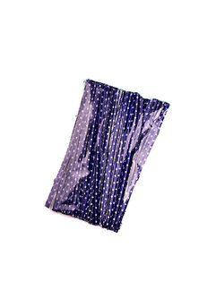 ลวดมัดปากถุง สีม่วงลายจุด 10 cm. บรรจุ 100 ชิ้น/ห่อ