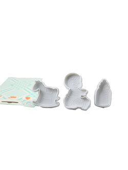 พิมพ์กดคุกกี้ เซตเด็กทารก 3 ชิ้น/เซต (สีไม่ตรงตามภาพนะคะ แล้วแต่ล็อตของโรงงาน)