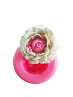 โมล(Mold) แม่พิมพ์ซิลิโคน ทำวุ้น ขนม สบู่ งานDiy รูปดอกกุหลาบ (ใหญ่)