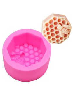 แม่พิมพ์ซิลิโคน พิมพ์สบู่ พิมพ์วุ้น พิมพ์ขนม รูปรังผึ้ง 1 ชิ้น (70 G.)