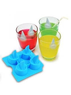 แม่พิมพ์ขนม พิมพ์ซิลิโคน พิมพ์วุ้น พิมพ์สบู่ พิมพ์ช็อค รูปครีบฉลาม 4 ช่อง