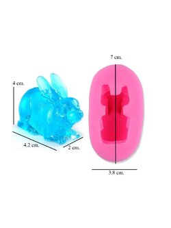 โมล(Mold) แม่พิมพ์ซิลิโคน ทำวุ้น ขนม สบู่ งานdiy รูปกระต่าย