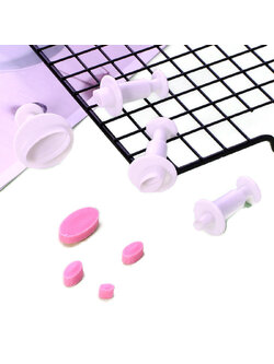 ที่พิมพ์ลายฟองดองท์ พิมพ์กดคุกกี้ รูปวงรี 4 ชิ้น