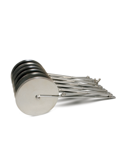 ลูกกลิ้งตัดพาย 6 ล้อ แบบเรียบ (สินค้านำเข้าเกาหลี) เส้นผ่าศูนย์กลาง 4"