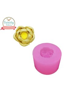โมล(Mold) แม่พิมพ์ซิลิโคน ทำวุ้น ขนม สบู่ งานDiy รูปดอกบัว 2 ชั้น