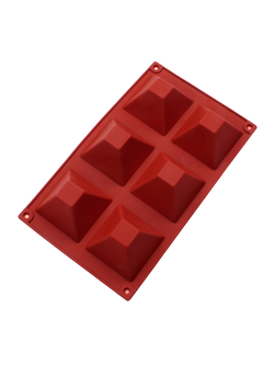 โมล(mold) แม่พิมพ์ซิลิโคน ทำวุ้น ขนม สบู่ งานdiy รูปพีระมิด 6 ช่อง (100 g.)