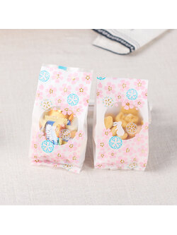 ถุงคุ๊กกี้ ถุงเบเกอรี่ แบบจีบข้าง สีขาว 50 ใบ/ห่อ (Size : 5.5*13.5+3 cm.)