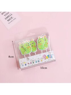 เทียนตกแต่งเค้ก เทียนวันเกิด รูปหนอน