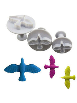 ที่พิมพ์ลายฟองดองท์ พิมพ์กดคุกกี้ รูปนก 3 ชิ้น/แพ็ค