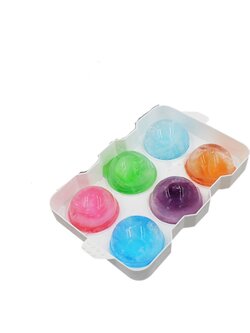 แม่พิมพ์พลาสติก ลูกแก้ว ทรงกลม 6 ช่อง (5 cm.)